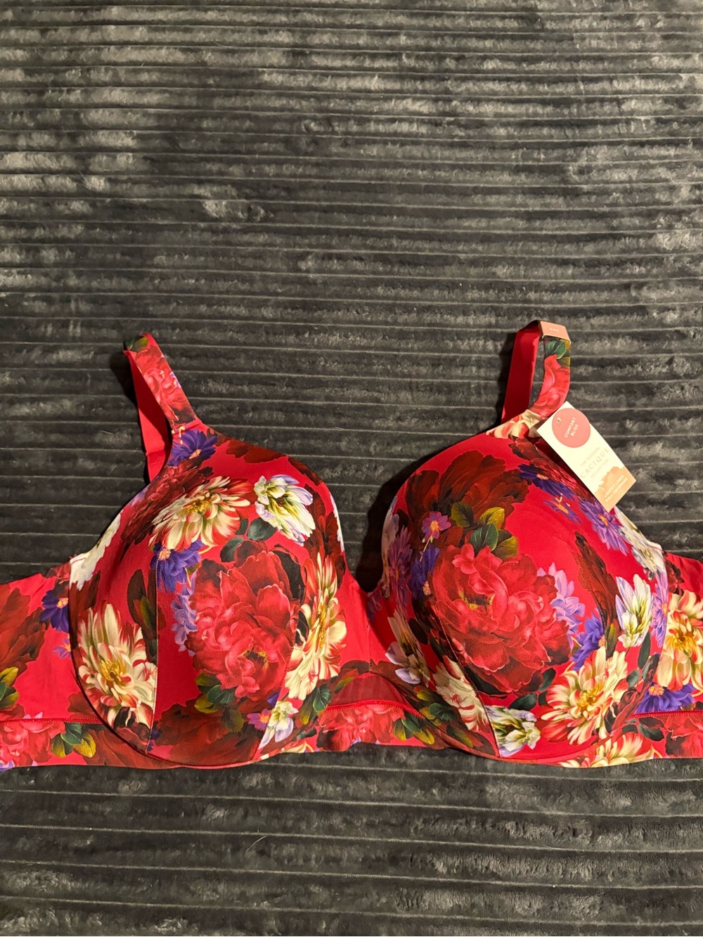 Lane Bryant Red Floral Underwire Bra